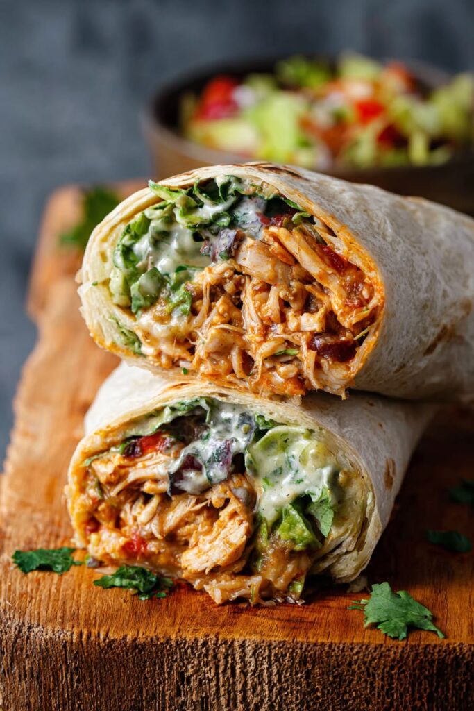 tortilla z kurczakiem na ciepło i zimno
